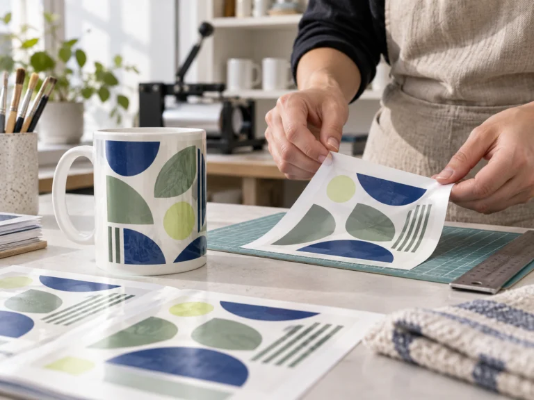Illustrative full-color printing / transfer process for branded merchandise